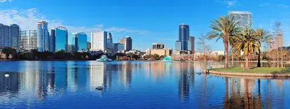 View of Orlando over the city
